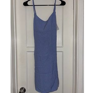 Baby Blue and White Floral dress